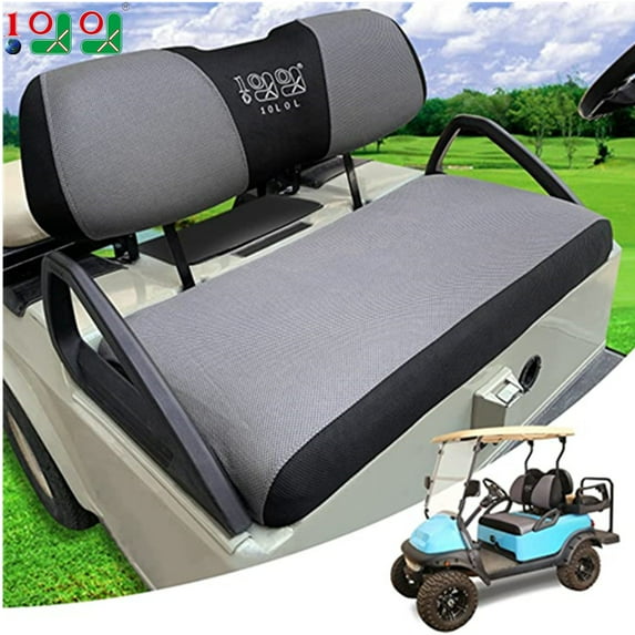 10L0L Golf Cart Seat Cover for Yamaha Club Car Precedent-Gray Black (L Size)