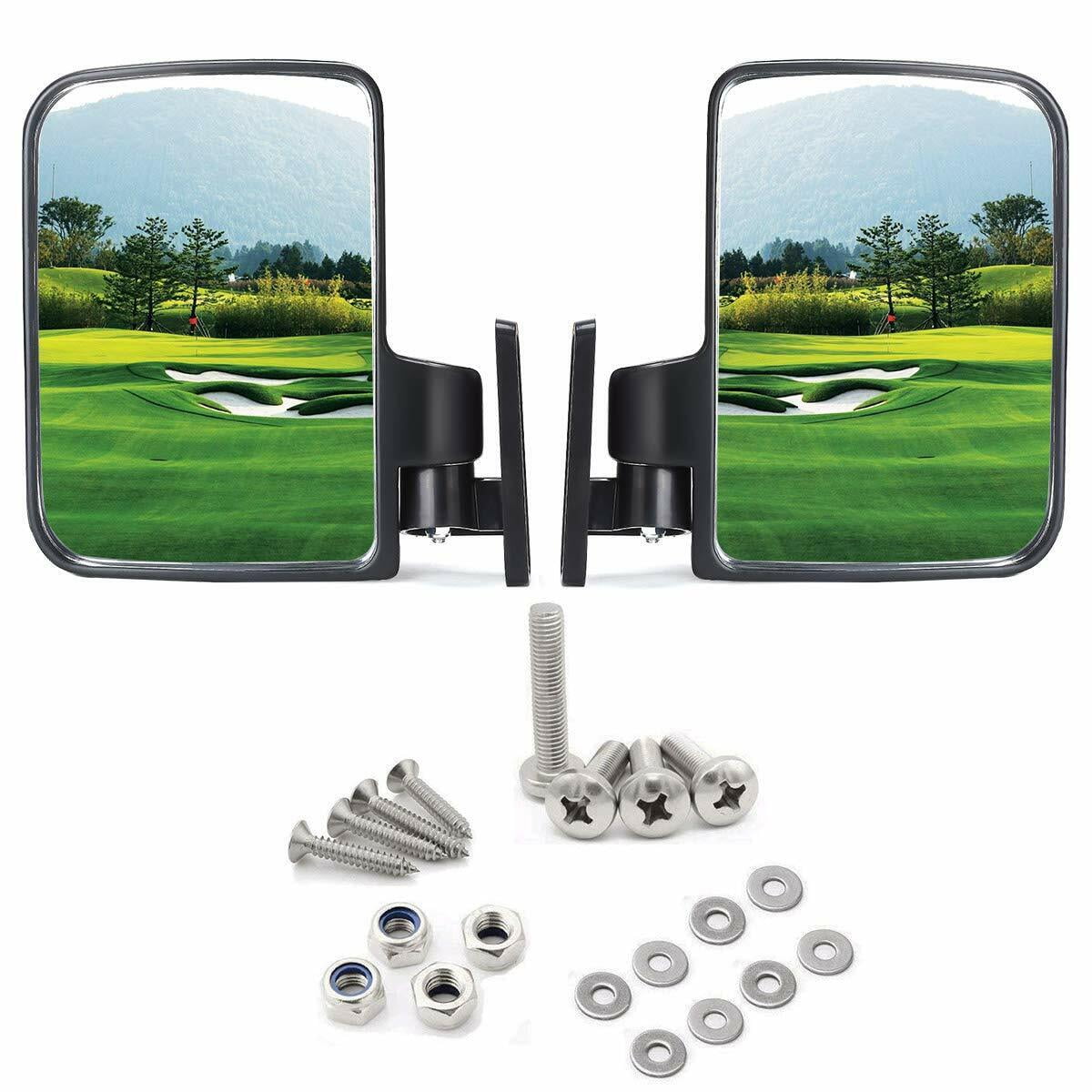 10L0L Golf Cart Side Mirrors, Rear View Mirror for Club Car EZGO Yamaha