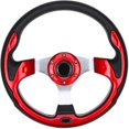 thumbnail image 1 of 10L0L Golf Cart Steering Wheel Fits EZGO TXT RXV,Club Car DS Precedent,Yamaha G29 Drive and others - Red ( Adapter not Include), 1 of 6