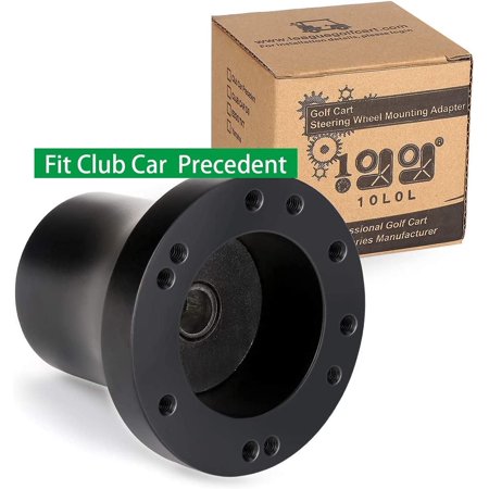 10L0L Golf Cart Steering Wheel Adapter for Club Car Precedent 5-6 Holes Steering Wheel, Golf Cart Accessories, Black