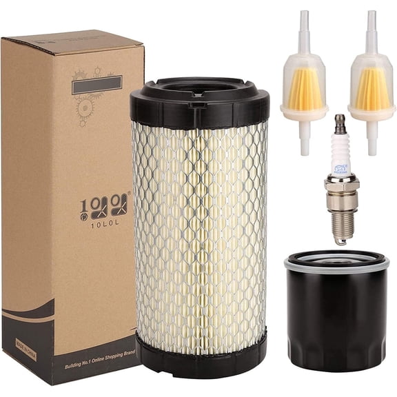 10L0L Golf Cart Tune Up Kit for Club Car Precedent GAS 2004-up with Kawasaki Engine, Includes Air Oil Fuel Filter Spark Plug 102558201, 1016467, 102003201