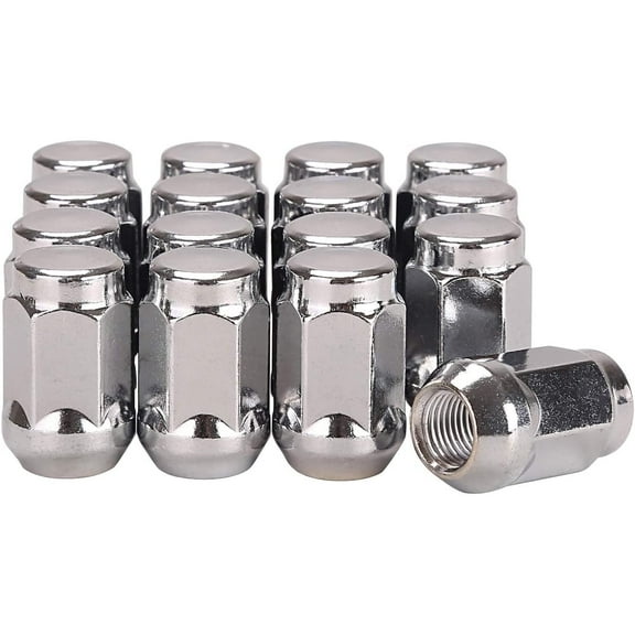 10L0L Golf Cart Wheel Lug Nuts for EZGO & Club Car, 1/2"-20 Size, 16 Pack, Chrome