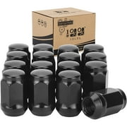 10L0L Golf Cart Wheel Lug Nuts for EZGO Club Car Parts Accessories, 1/2"-20 Size, 16 Pack, black