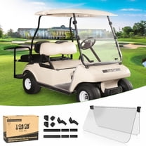 10L0L Golf Cart Windshield for Club Car DS 1982-2000 Gas Electric Models, Clear Folding Down Windscreen