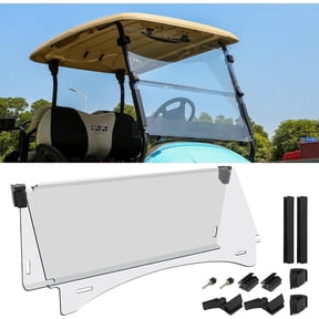 10L0L Golf Cart Windshield for Club Car Precedent 2004-up,Clear Folding Down Windscreen