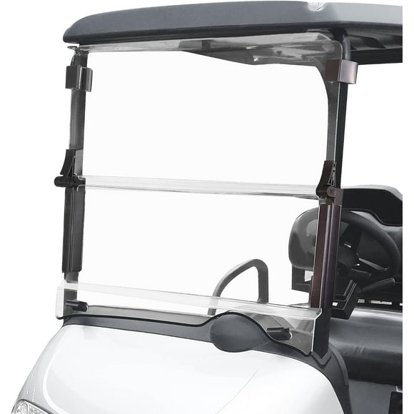 10L0L Golf Cart Windshield for EZGO RXV 2008-up, Clear Fold Down 4MM Thicker Windscreen