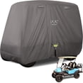 thumbnail image 1 of 10L0L Heavy Duty Golf Cart Cover 4 Passenger for Yamaha EZGO Club Car, 600D Waterproof Rain Cover, Golf Cart Accessories, Grey, 1 of 7