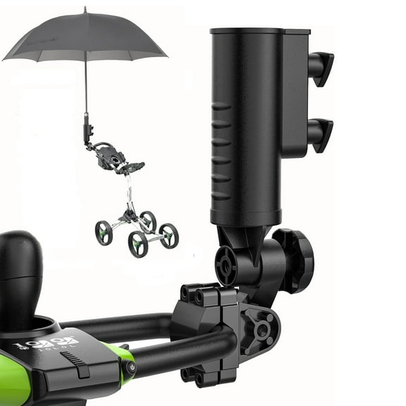 10L0L Heavy Duty Golf Push Cart Umbrella Holder, Aluminium Alloy Base Super Strong Windproof, Universal Umbrella Stand for Mobility Scooter, Stroller, Wheelchair, Beach Chair