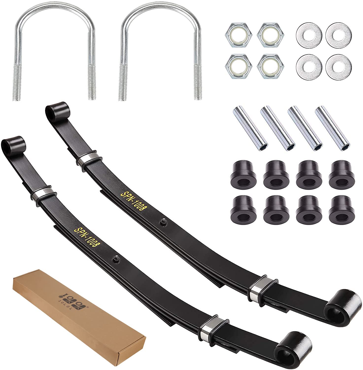 10L0L Heavy Duty Rear 3Leaf Spring Kit with Bushings & Sleeves for