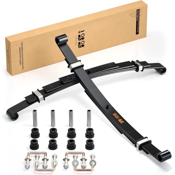 10L0L Heavy Duty Rear 4-Leaf Golf Cart Leaf Springs for EZGO TXT 1994-up Electric and 1994-2009 Gas golf cart