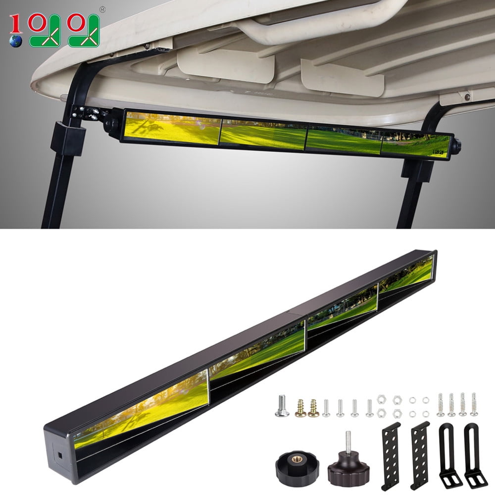10L0L Universal 4 Panel Golf Cart Mirror,Rear View Mirror for Club Car