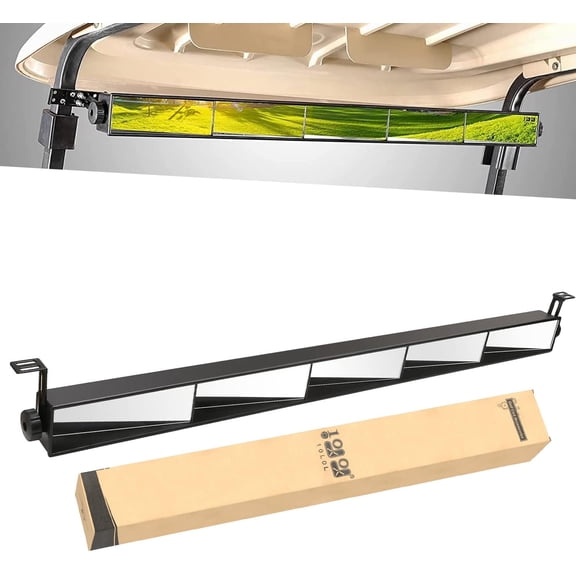 10L0L Universal Golf Cart 5 Panel Mirror for Yamaha EZGO Club Car, Wide Angle Rear View Mirror, Golf Cart Accessories