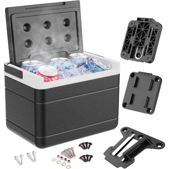 10L0L Universal Golf Cart Cooler with Mounting Bracket Kit Caddy Fits for EZGO,Club Car and Yamaha, Portable Golf Cart Accessories, 48H Cooling Golf Cart Ice Chest 102588101 103886801