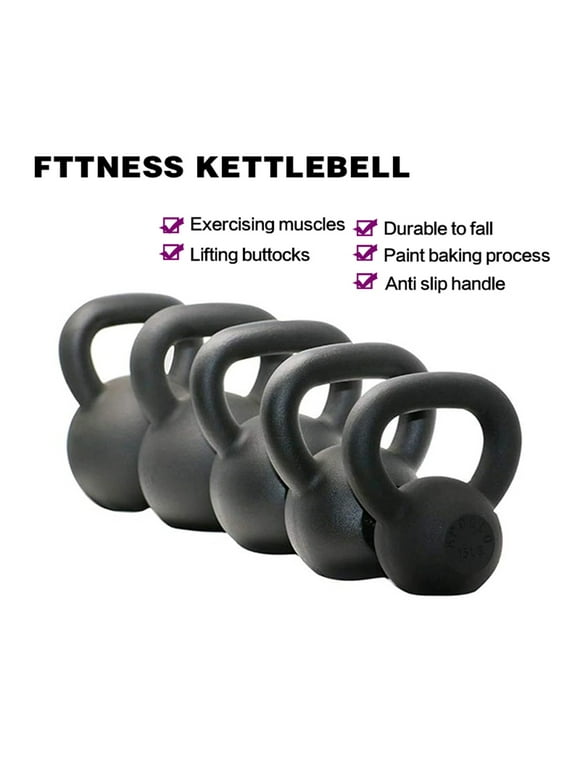 10LB Solid Cast Iron Kettlebell - Durable for Strength Training, Muscle Building & Home Workouts