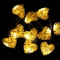 thumbnail image 1 of 10LED Warm Romantic Heart Shaped Rattan Ball Ornament Light String Home Party Decor Lamp, 1 of 10