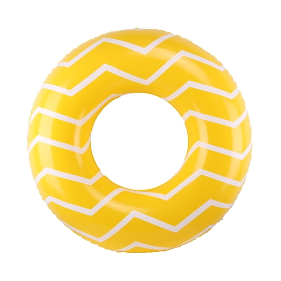 10Leccion Inflatable Pool Tubes with Handles, Yellow Pool Floaties for Adults, Kids Swim Float (39”)