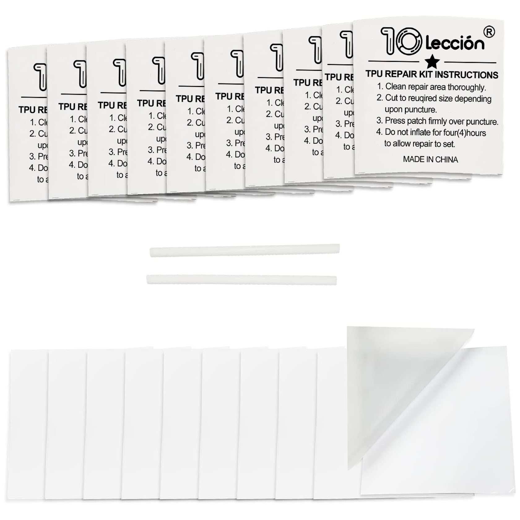 10Leccion Pool Patch Repair Kit, Vinyl Patch Kit for Inflatables Bounce