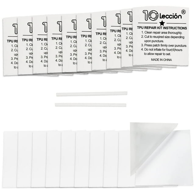 10Leccion Quick Fix TPU Vinyl Repair Patch Kit for Inflatables, Airbed