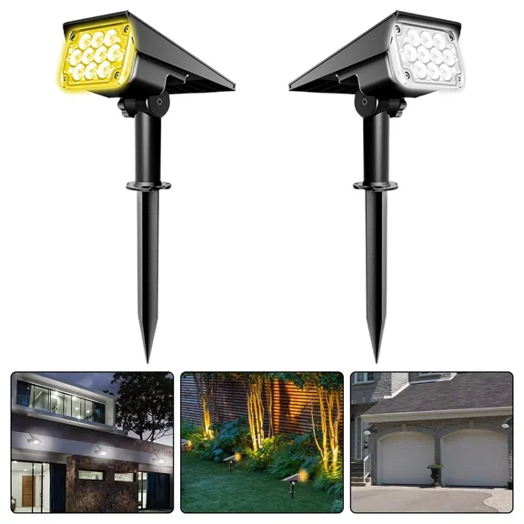 10Led Solar Spotlights Landscape Outdoor Garden Pathway Lamp-White Light V0