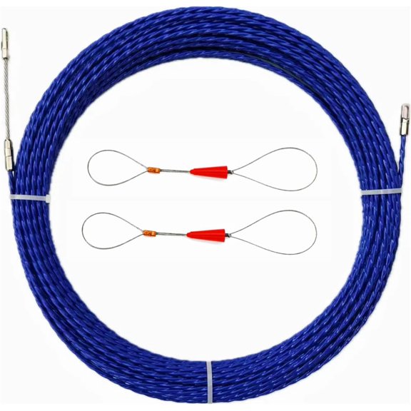 10M 33ft Fish Tape Cable Puller Kit Through Wall Wire Guide 4mm PET Electrical Cable Puller Duct Rodder Threader Fish Cable Fastener