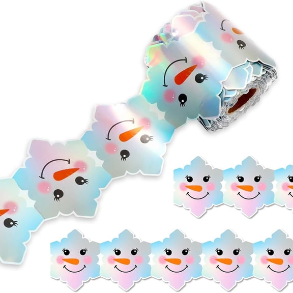 10M Christmas Snowflakes Border Trim Sticker for Chalkboard Notice Boards Decoration Bulletin Board Border Trim Sticker