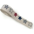 thumbnail image 1 of 10M Cotton Linen Printed Ribbons Garment Accessories Flat Star 1-5/8 inch(40mm) DIY Making, 1 of 1