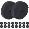 thumbnail image 1 of 10M Elastic Band with Buttonholes Rubber Elastic Gripper Non-Slip Elastic Ribbon 20Pcs Dyed Resin Flat Round Buttons for DIY Sewing Webbing Garment Sewing Accessories, 1 of 7
