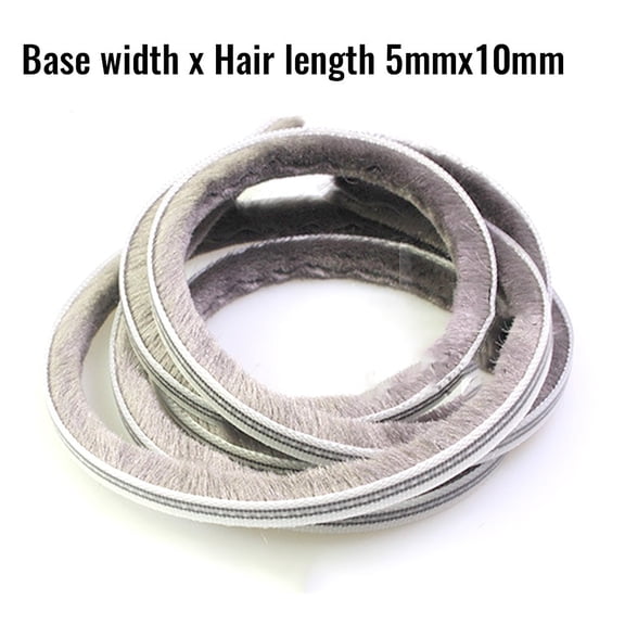 10M Hairy Seal Brush Pile Weather Strip For Sliding Doors And for Windows, Windproof Soundproof Draught Excluder, 5Mm X 10Mm Or 5Mm X 12Mm(5mm x 10mm)