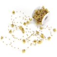 thumbnail image 1 of 10M Imitation Pearl Beads Chain with Ribbon Rose Flower Thread for Beaded Line Clothing Accessories and DIY Headwear Decor, Gold, 1 of 8