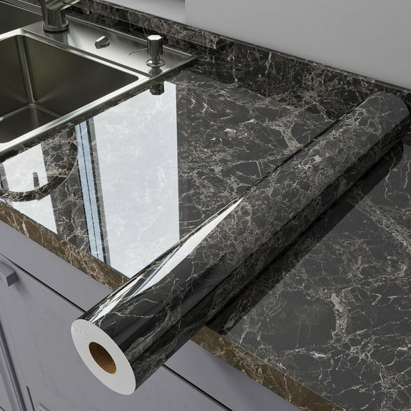proprodiudiu 15.7"*393"  Marble Contact Vinyl Paper Self Adhesive Peel Stick Wallpaper Kitchen Countertop