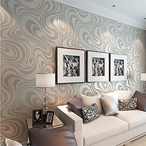 10M Modern Luxury Abstract Curve 3d Wallpaper Roll Mural Paper Parede Flocking for Striped Cream&white Color 0.7m8.4m=5.88SQM$$Tools & Hardware Other