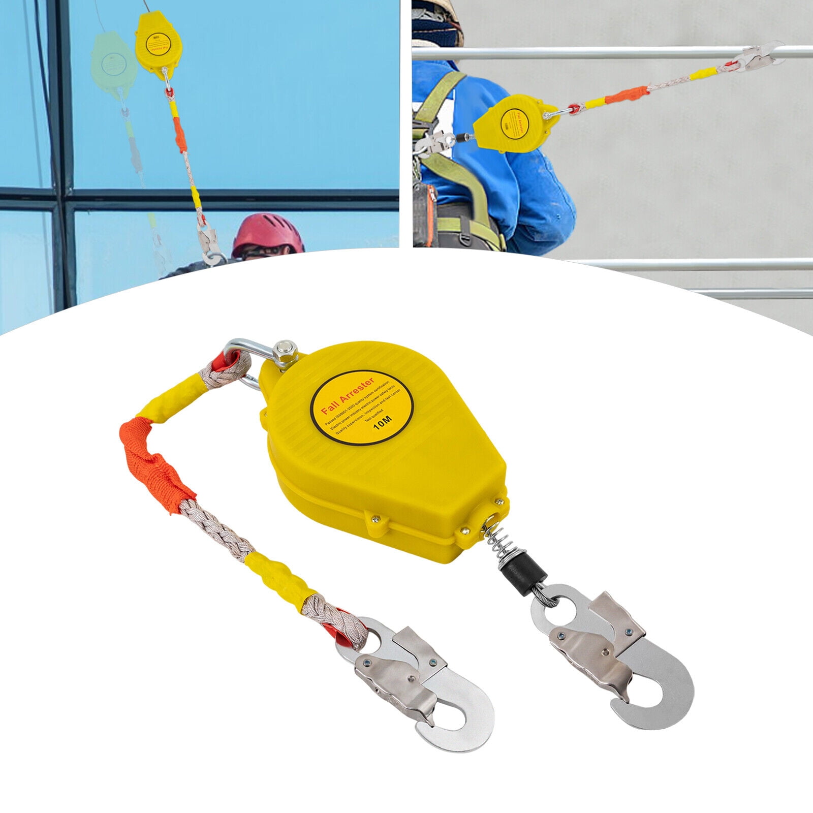 10M Outdoor Safety Fall Arrester,Self Retracting Lifeline,Fall Protection Retractable Safety Lanyard