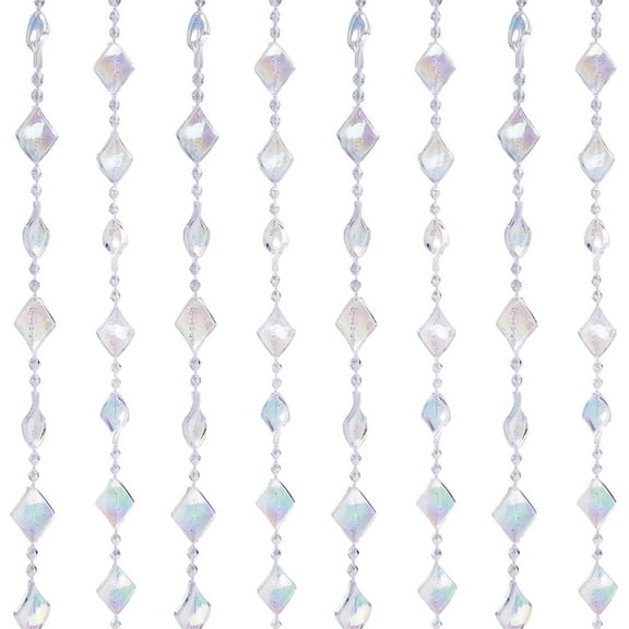 10M Plastic Hanging Crystal Beads Chain Garland Door Curtain Party Wedding Decoration Gift Clear AB 13x18x3mm