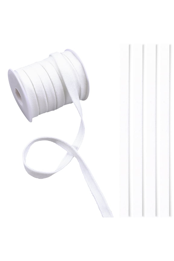 10M Polyester Boning Sleeve Underwire Replacement Bra Cover Band Ribbon for Sewing Accessories White 10x2mm