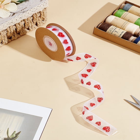 10M Printed Polyester Chiffon Ribbon with Spool for DIY Jewelry Making ...