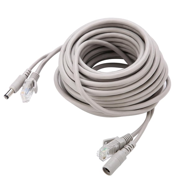 10M RJ45+DC Ethernet CCTV Cable for IP Cameras NVR System 10Mbps100Mbps (10M)