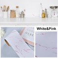 thumbnail image 1 of 10M/Roll Home Decor Self-adhesive Windowsill Waterproof Door Frame Waist Line Wallpaper Wall Border Sticker Skirting Line Waveguide Line WHITE&PINK 5CMX10M, 1 of 8