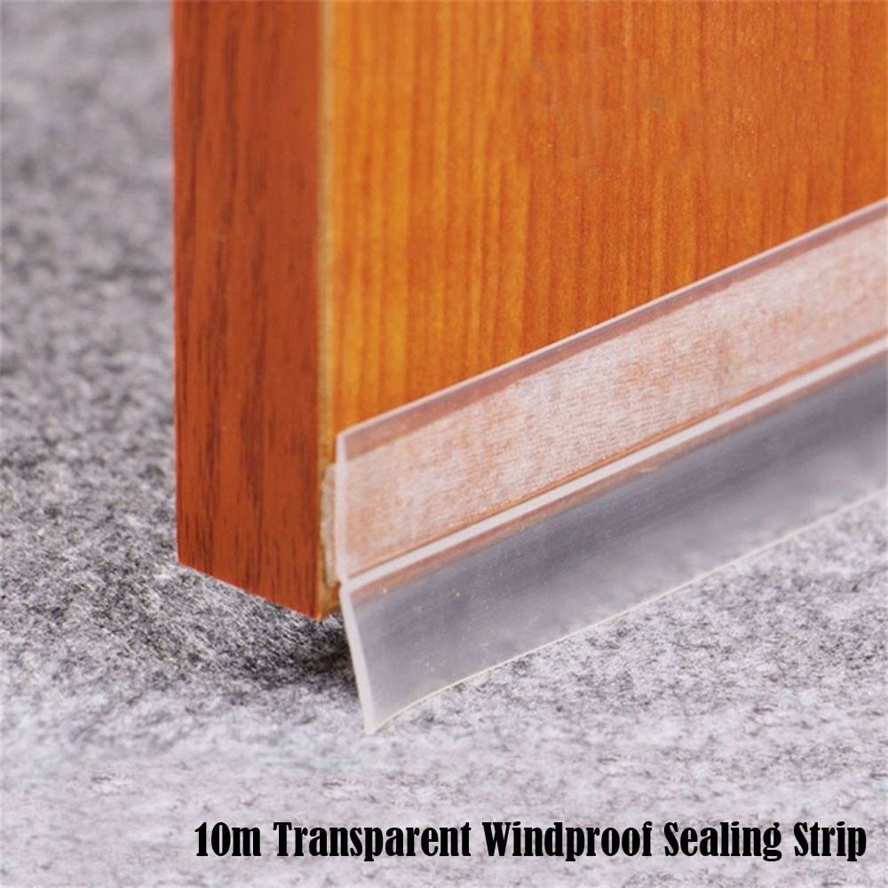 Silicone Weather Stripping Door Seal – 1.37x10 Ft Transparent Seal Strip, Double-Sided Strong Adhesive For Door & Window Gaps, Stops Drafts & Noise - View #10
