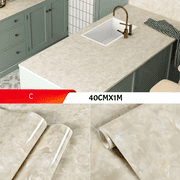 10M Self-adhesive Imitation Marble Sticker Waterproof Oilproof High Temperature Resistant Kitchen Furniture Renovation Wallpaper Home QY