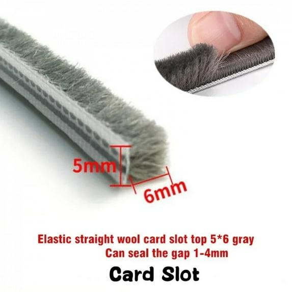10M Slide-in Door Window Weather Stripping Soundproof Brush Strip Card Slot Pile Weatherstrip for Door Frame Windows Sash Sealer
