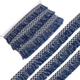 thumbnail image 1 of 10M Wide Tassel Fringe Trim White Navy Blue Rhombus Pattern Fabric Lace Trimming Tassel Thread, 1 of 7