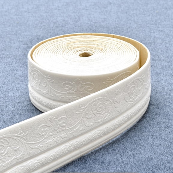10M10cm Foam Edge Strips Selfadhesive Wall Sticker Decorate Waist Line Skirting Line Edge Waterproof Diy Home Office Hotel White