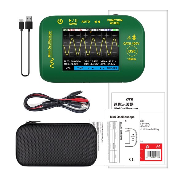 10MHz 1.5KSa/S Portable Digital Storage Oscilloscope Touch Screen