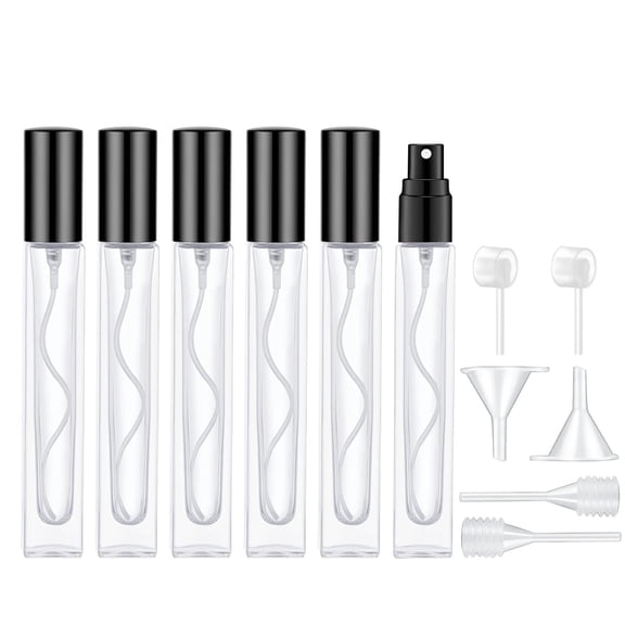 10ML Atomizer Perfume Spray Bottle for Travel, Empty Refillable Cologne Dispenser, Portable Sprayer (6PCS)