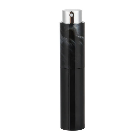 10ML Mini Empty Marbling Atomizer Perfume Spray Bottle Makeup Water Refillable Bottle BLACK-SILVER CAP