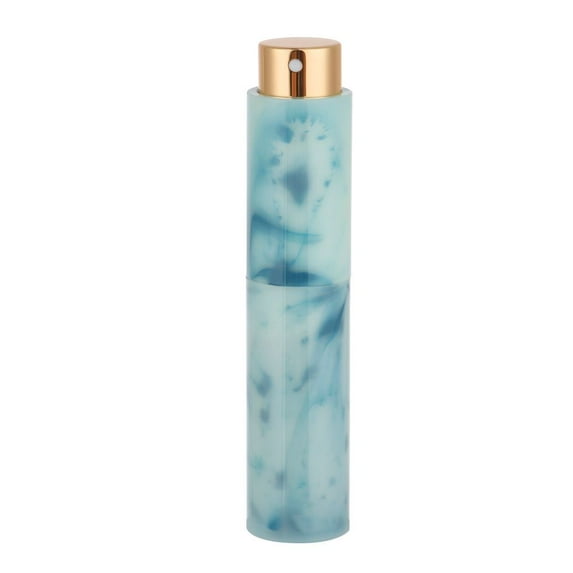 10ML Mini Empty Marbling Atomizer Perfume Spray Bottle Makeup Water Refillable Bottle BLUE-GOLD CAP