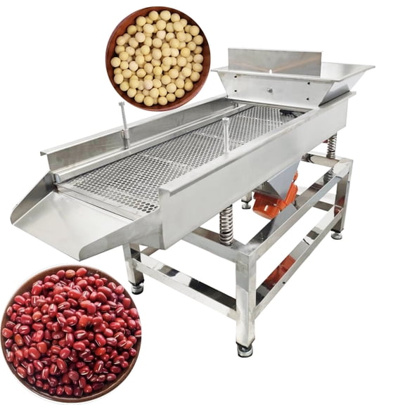 10MM Linear Vibrating Screen Round Hole Full Stainless Steel Double Motor 120W*2 110V
