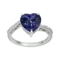 thumbnail image 1 of 5mm  Tanzanite 925 Sterling Silver Beaded Shank Solitaire Women Valentines Day Gifts Ring, 1 of 2