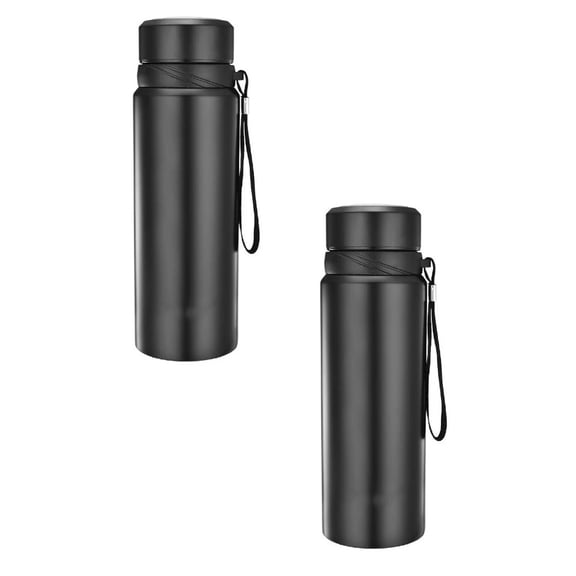 10Ml Black Stainless Steel 1L Stainless Steel Thermos Bottle,1L Thermal Water Bottle Keep Cold and Hot Water Bottle for Water Tea Coffee Vacuum Flasks Stainless Bottle 10Ml Black