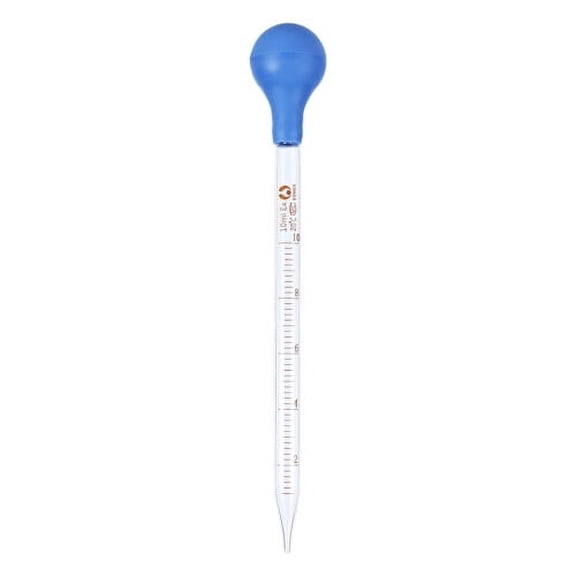 10Ml Dropper Glass Scale Line Dropping Pipe Lab School Rubber Head Pipette